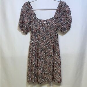 BP Puff Sleeve Floral Mini Dress